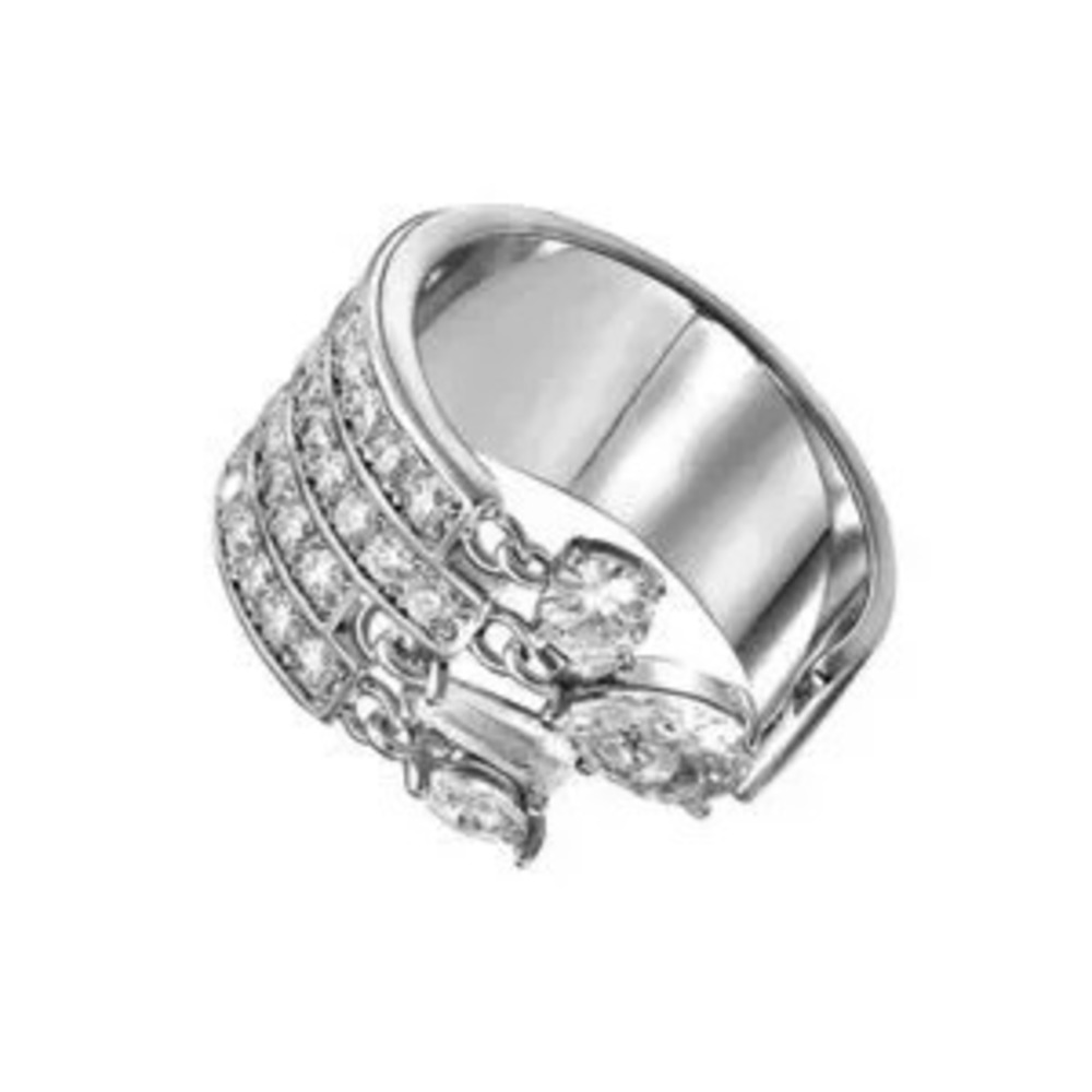 S925 Silver Ring With Gems